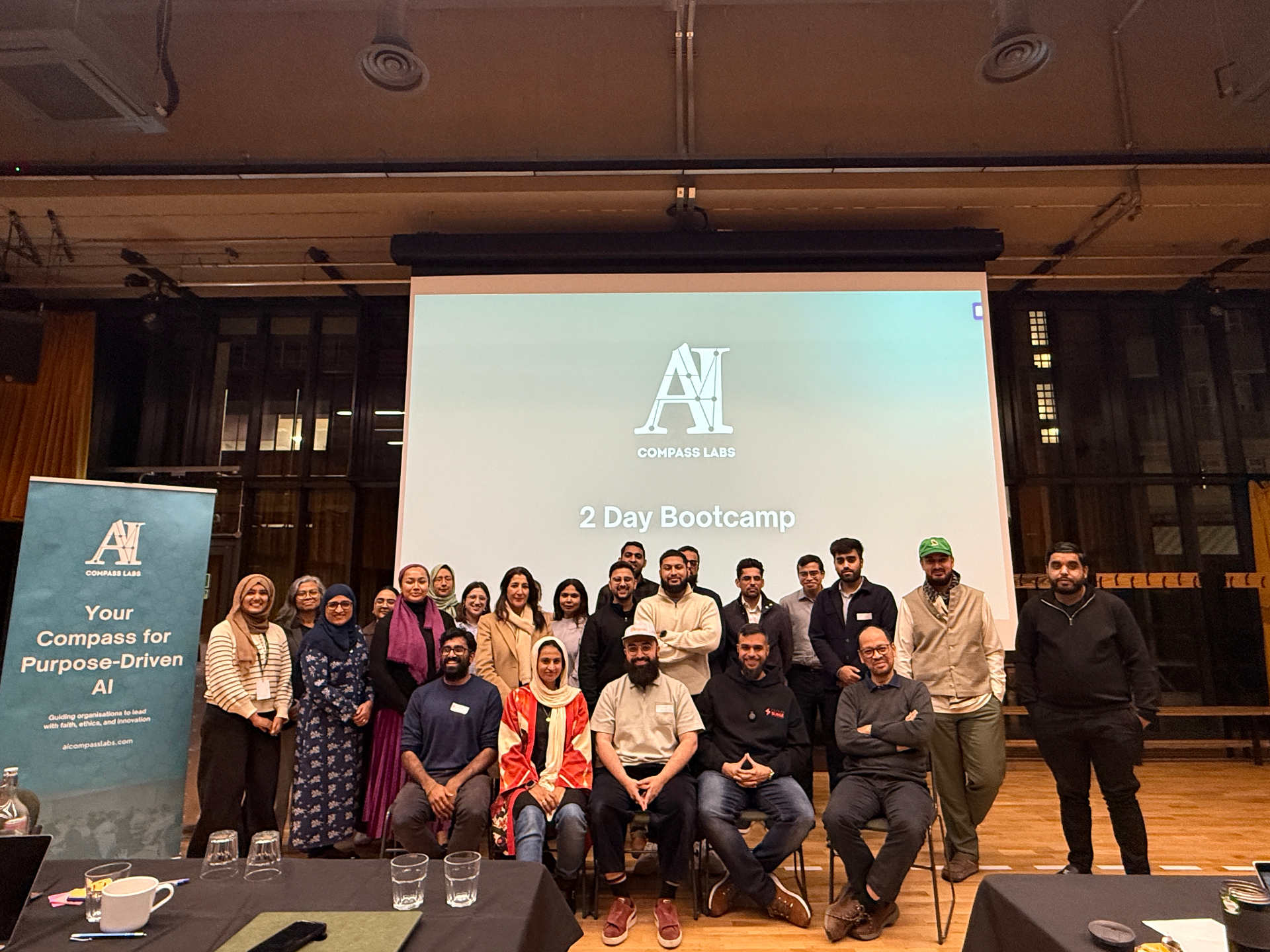 AI Compass Labs workshop participants engaged in hands-on learning